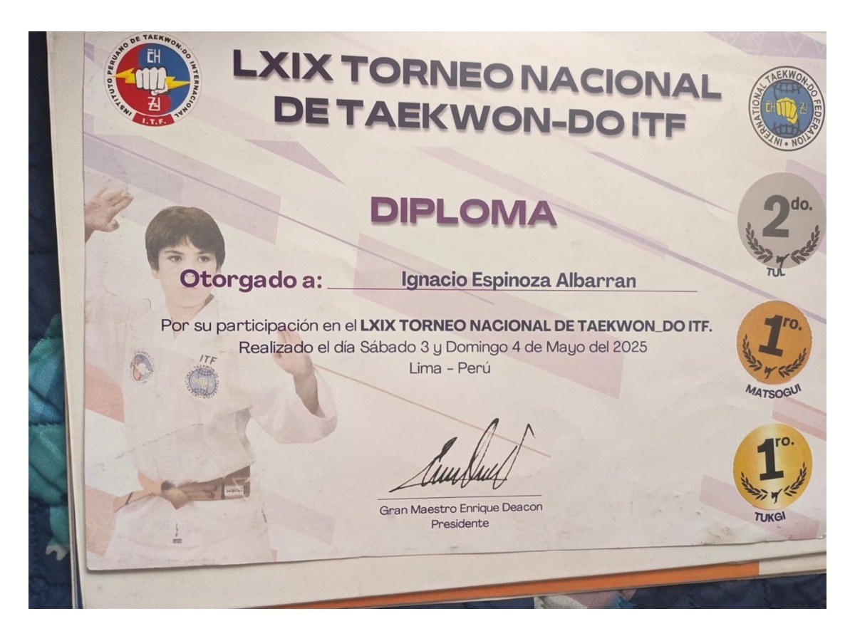 Diploma Torneo Nacional